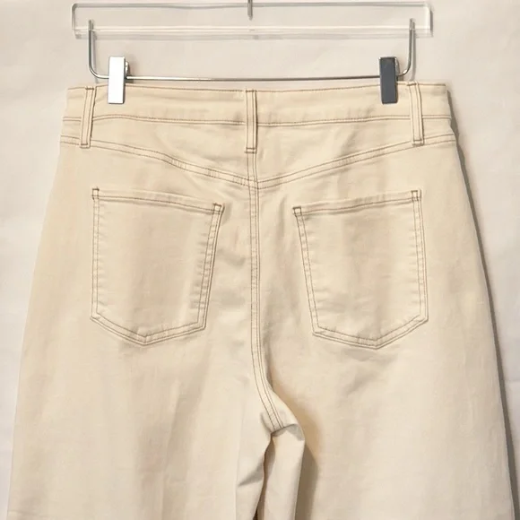 High Rise Wide Leg Cropped Cream Jeans  - Chico's (10/1.5 - Picture 9 of 15